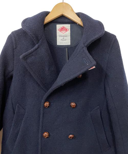 DANTON（ダントン）DANTON (ダントン) ウールモッサ ラウンドカラーコート ネイビー サイズ:UK34の古着・服飾アイテム
