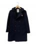 DANTON（ダントン）の古着「ウールモッサ ラウンドカラーコート」｜ネイビー