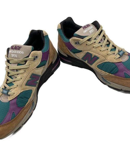 NEW BALANCE（ニューバランス）NEW BALANCE (ニューバランス) スニーカー グリーン×パープル サイズ:27.5の古着・服飾アイテム