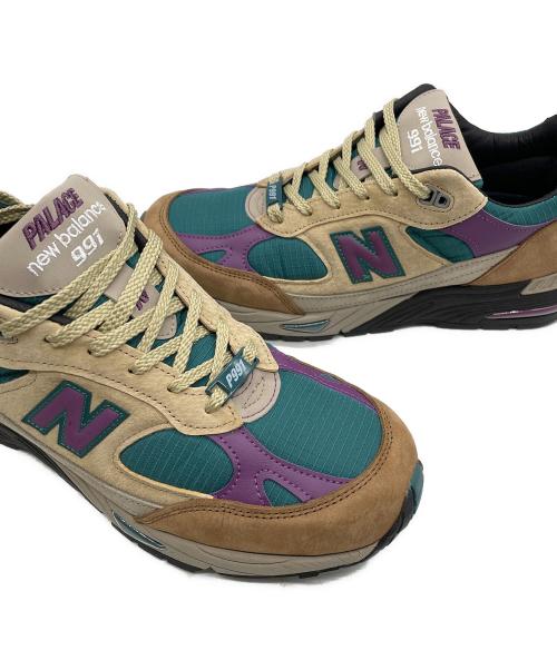 NEW BALANCE（ニューバランス）NEW BALANCE (ニューバランス) スニーカー グリーン×パープル サイズ:27.5の古着・服飾アイテム