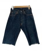 EVISUエヴィス）の古着「デニムハーフパンツ」｜ブルー