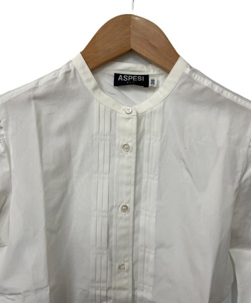 ASPESI（アスペジ）ASPESI (アスペジ) ノーカラーシャツ ホワイト サイズ:SIZE 38の古着・服飾アイテム