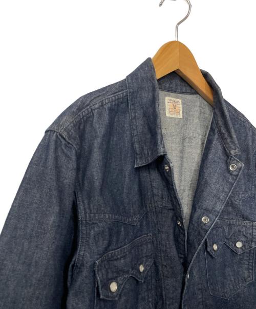 TCB jeans（ティーシービー ジーンズ）TCB jeans (ティーシービー ジーンズ) ランチマンデニムシャツ ネイビー サイズ:不明の古着・服飾アイテム