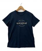 COACHコーチ）の古着「ロゴプリントTシャツ」｜ネイビー