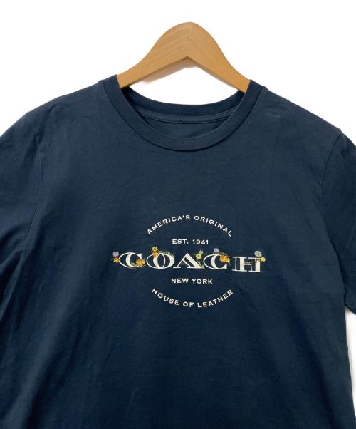 COACH（コーチ）COACH (コーチ) ロゴプリントTシャツ ネイビー サイズ:Mの古着・服飾アイテム