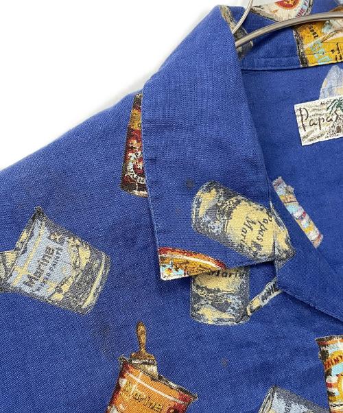 PAPAS ISLAND（パパス アイランド）PAPAS ISLAND (パパス アイランド) 半袖シャツ ブルー サイズ:Mの古着・服飾アイテム