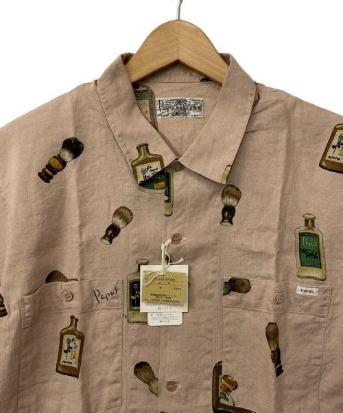 PAPAS ISLAND（パパス アイランド）PAPAS ISLAND (パパス アイランド) 半袖シャツ ピンクベージュ サイズ:Mの古着・服飾アイテム