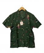 PAPAS ISLANDパパス アイランド）の古着「半袖シャツ」｜グリーン