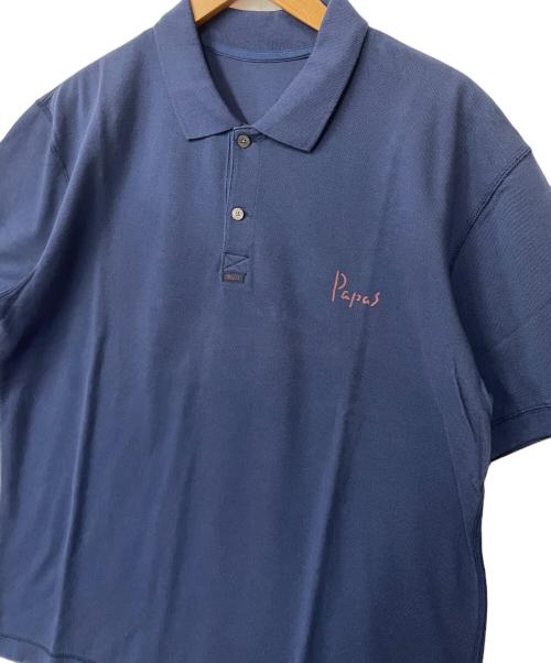 PAPAS（パパス）PAPAS (パパス) ポロシャツ ネイビー サイズ:Lの古着・服飾アイテム