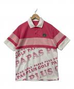 PAPAS PLUS GOLFパパスプラスゴルフ）の古着「ゴルフウェア(トップス)」｜ピンク
