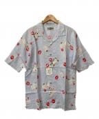 PAPAS ISLANDパパス アイランド）の古着「アロハシャツ」｜ブルー