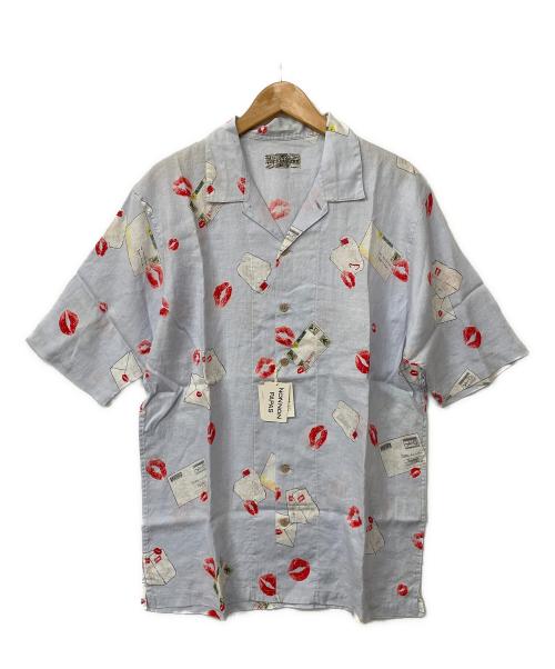 PAPAS ISLAND（パパス アイランド）PAPAS ISLAND (パパス アイランド) アロハシャツ ブルー サイズ:Mの古着・服飾アイテム