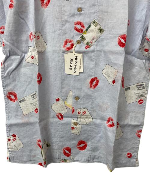 PAPAS ISLAND（パパス アイランド）PAPAS ISLAND (パパス アイランド) アロハシャツ ブルー サイズ:Mの古着・服飾アイテム