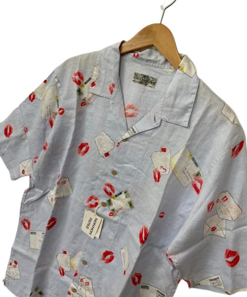 PAPAS ISLAND（パパス アイランド）PAPAS ISLAND (パパス アイランド) アロハシャツ ブルー サイズ:Mの古着・服飾アイテム