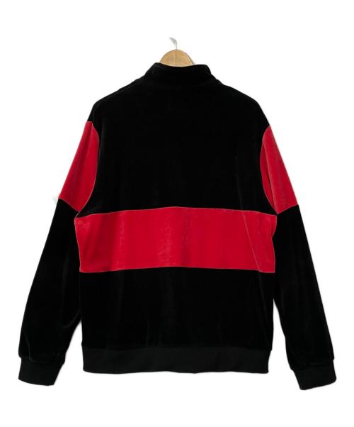 SUPREME（シュプリーム）SUPREME (シュプリーム) ハーフジップスウェット ブラック×レッド サイズ:Lの古着・服飾アイテム