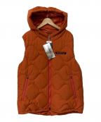 PAPAS PLUS GOLFパパスプラスゴルフ）の古着「中綿ベスト」｜ブラウン