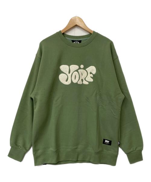 YORF（ヨルフ）YORF (ヨルフ) スウェット オリーブ サイズ:Lの古着・服飾アイテム
