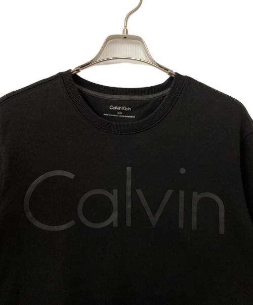 Calvin Klein（カルバンクライン）Calvin Klein (カルバンクライン) ロゴスウェット ブラック サイズ:Mの古着・服飾アイテム