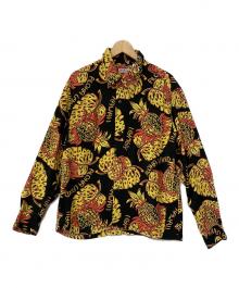 Sun Surf（サンサーフ）の古着「アロハシャツ」｜ブラック×イエロー