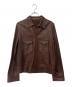 WEBER（ウェーバー）の古着「レザーシャツ」｜ブラウン