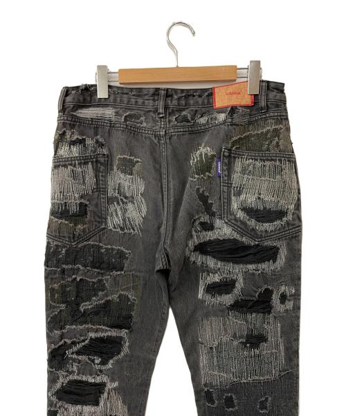 WANNA（ワナ）WANNA (ワナ) ダメージ加工デニムパンツ ブラック サイズ:2の古着・服飾アイテム