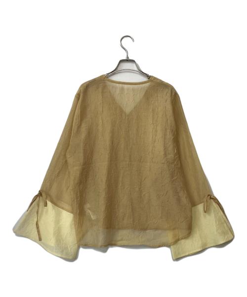 OLLUN（オルン）OLLUN (オルン) シースルーブラウス カーキ サイズ:Freeの古着・服飾アイテム