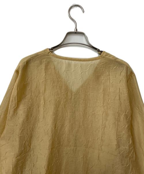 OLLUN（オルン）OLLUN (オルン) シースルーブラウス カーキ サイズ:Freeの古着・服飾アイテム