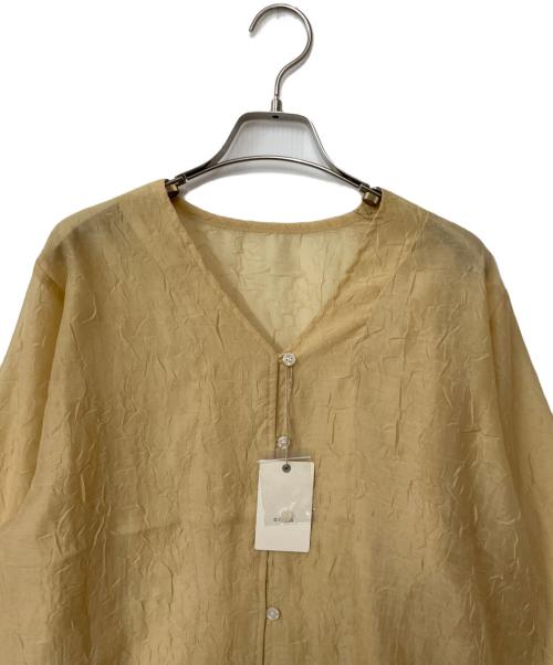 OLLUN（オルン）OLLUN (オルン) シースルーブラウス カーキ サイズ:Freeの古着・服飾アイテム