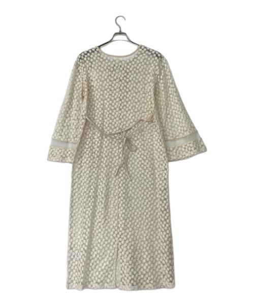 OLLUN（オルン）OLLUN (オルン) シースルーワンピース ベージュ サイズ:Mの古着・服飾アイテム