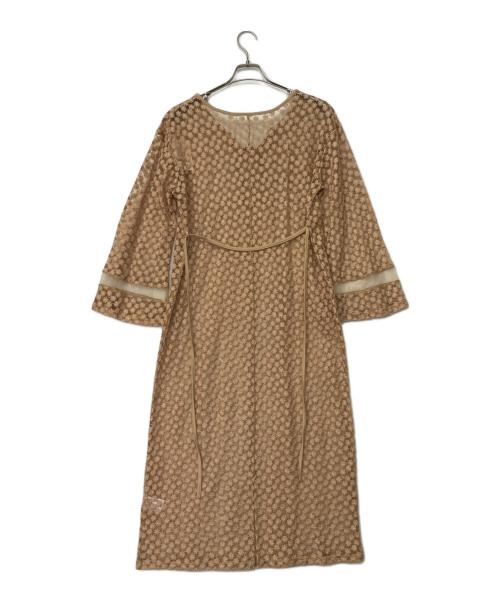OLLUN（オルン）OLLUN (オルン) シースルーワンピース ブラウン サイズ:Ｍの古着・服飾アイテム