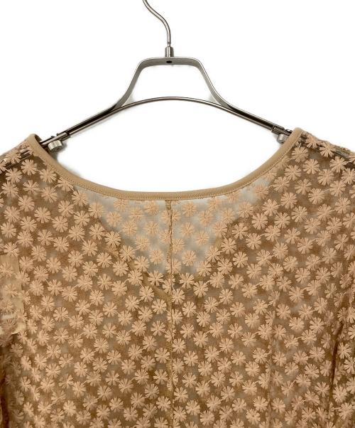 OLLUN（オルン）OLLUN (オルン) シースルーワンピース ブラウン サイズ:Ｍの古着・服飾アイテム