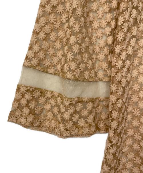 OLLUN（オルン）OLLUN (オルン) シースルーワンピース ブラウン サイズ:Ｍの古着・服飾アイテム