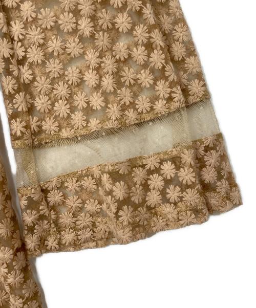 OLLUN（オルン）OLLUN (オルン) シースルーワンピース ブラウン サイズ:Ｍの古着・服飾アイテム