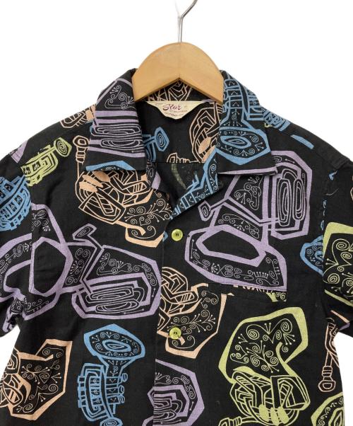 Star OF HOLLYWOOD（スターオブハリウッド）Star OF HOLLYWOOD (スターオブハリウッド) オープンカラーシャツ ブラック サイズ:Sの古着・服飾アイテム