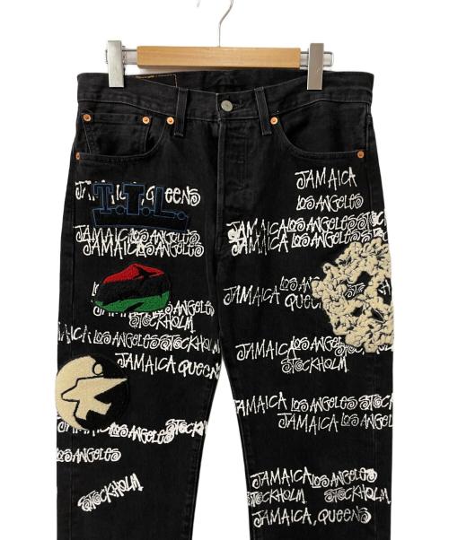 Denim Tears（デニムティアーズ）Denim Tears (デニムティアーズ) stussy (ステューシー) OUR LEGACY (アワーレガシー) デニムパンツ ブラック サイズ:81の古着・服飾アイテム