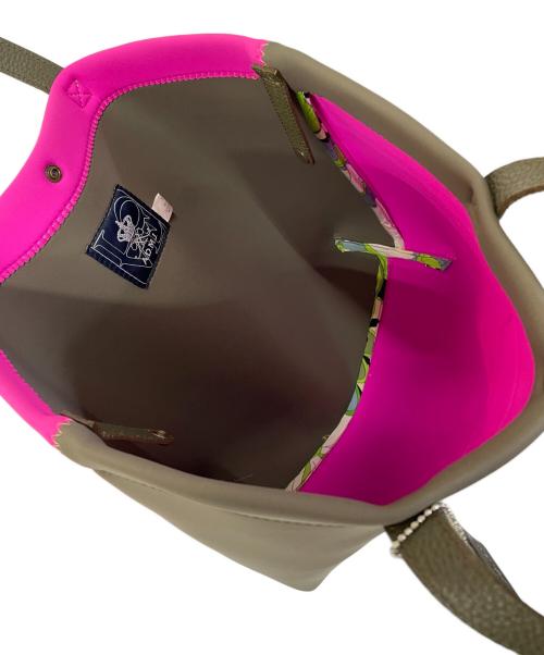 A.D.M.J.（エーディーエムジェイ）A.D.M.J. (エーディーエムジェイ) トートバッグ グレー×ピンクの古着・服飾アイテム