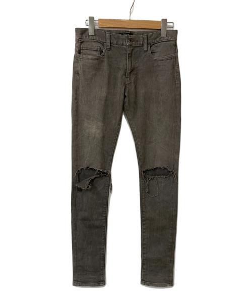 UNDERCOVER（アンダーカバー）UNDERCOVER (アンダーカバー) ダメージ加工デニムパンツ グレー サイズ:1の古着・服飾アイテム