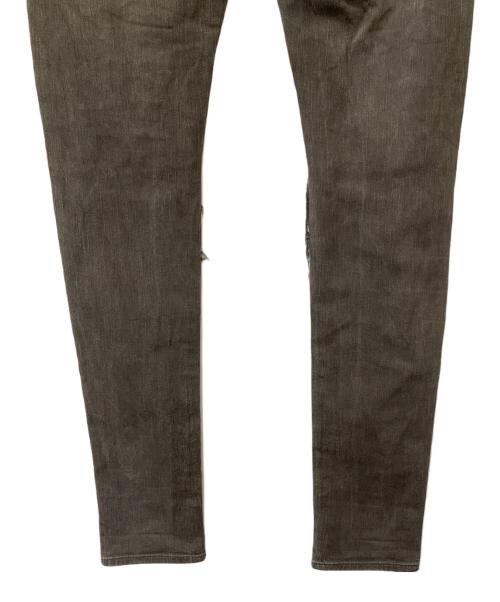 UNDERCOVER（アンダーカバー）UNDERCOVER (アンダーカバー) ダメージ加工デニムパンツ グレー サイズ:1の古着・服飾アイテム