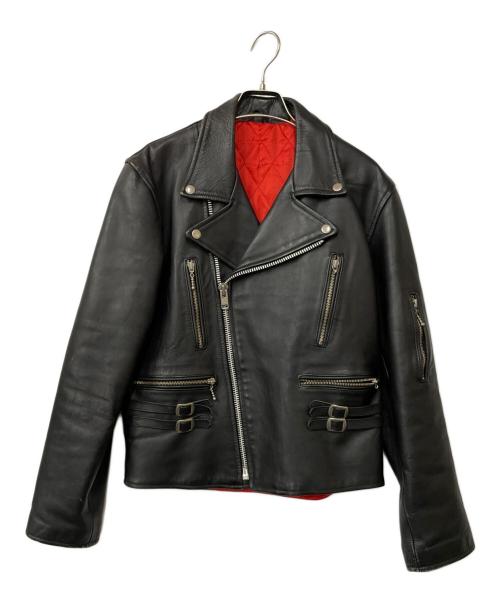 echtes leder（エヒテス レーダァ）echtes leder (エヒテス レーダァ) レザーライダースジャケット ブラック サイズ:不明の古着・服飾アイテム