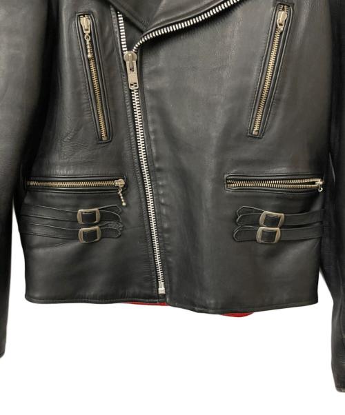 echtes leder（エヒテス レーダァ）echtes leder (エヒテス レーダァ) レザーライダースジャケット ブラック サイズ:不明の古着・服飾アイテム