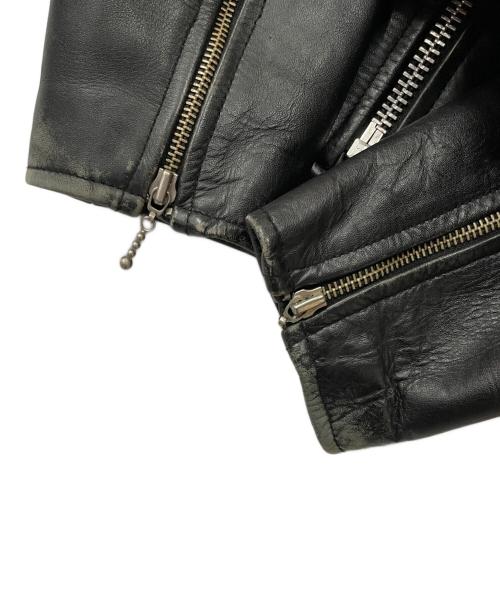 echtes leder（エヒテス レーダァ）echtes leder (エヒテス レーダァ) レザーライダースジャケット ブラック サイズ:不明の古着・服飾アイテム
