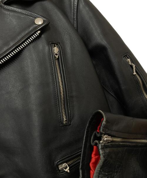 echtes leder（エヒテス レーダァ）echtes leder (エヒテス レーダァ) レザーライダースジャケット ブラック サイズ:不明の古着・服飾アイテム