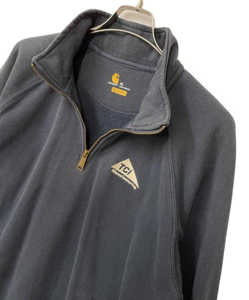 CarHartt（カーハート）CarHartt (カーハート) ハーフジップスウェット ネイビー サイズ:XLの古着・服飾アイテム