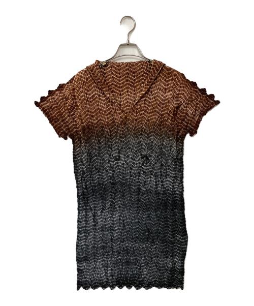 ISSEY MIYAKE（イッセイミヤケ）ISSEY MIYAKE (イッセイミヤケ) プリーツワンピース グラデーション サイズ:Mの古着・服飾アイテム