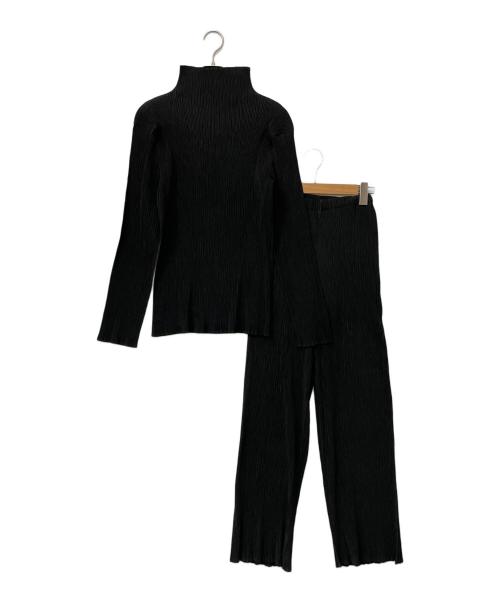 ISSEY MIYAKE（イッセイミヤケ）ISSEY MIYAKE (イッセイミヤケ) プリーツセットアップ ブラック サイズ:Mの古着・服飾アイテム