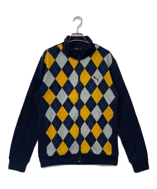 PUMA（プーマ）PUMA (プーマ) ゴルフウェア(トップス) ネイビー×イエロー サイズ:Lの古着・服飾アイテム
