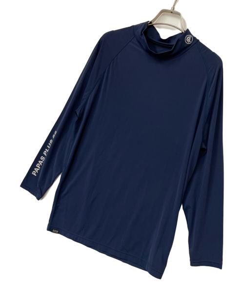 PAPAS PLUS GOLF（パパスプラスゴルフ）PAPAS PLUS GOLF (パパスプラスゴルフ) ゴルフウェア(トップス) ネイビー サイズ:Lの古着・服飾アイテム