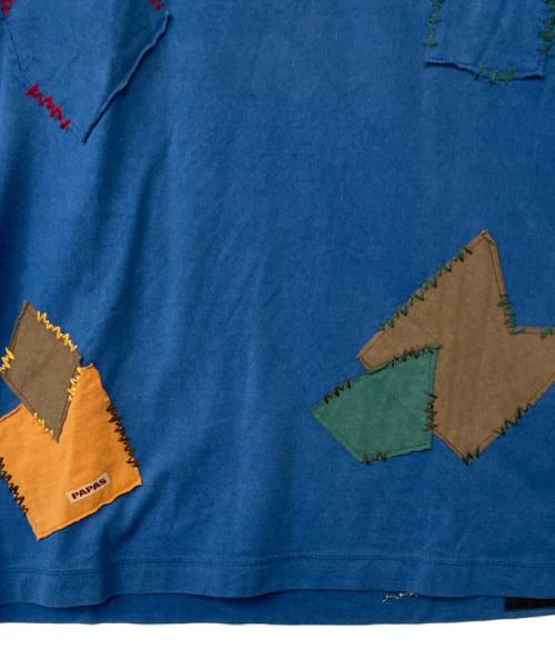 PAPAS（パパス）PAPAS (パパス) Tシャツ ブルー サイズ:Lの古着・服飾アイテム