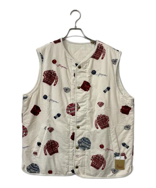 PAPAS（パパス）PAPAS (パパス) ベスト ホワイト サイズ:Lの古着・服飾アイテム