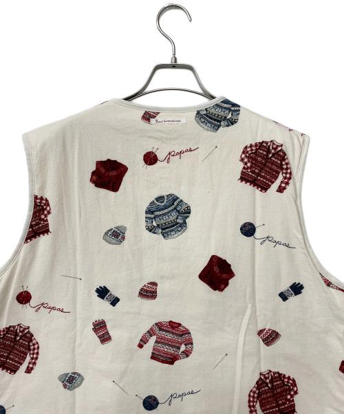 PAPAS（パパス）PAPAS (パパス) ベスト ホワイト サイズ:Lの古着・服飾アイテム